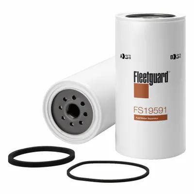 FLEETGUARD Automotive Fuel Filter: 14 1/2 in Overall Lg, 4 3/8 in Outside Dia, Diesel Fuel - Spin-On Fuel/Water Separators