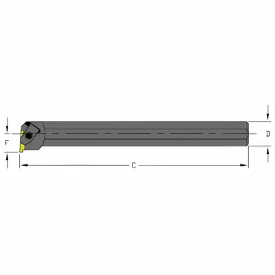 ULTRA-DEX USA Indexable Grooving and Parting Toolholder: S16R NER3 (MPN 957-000-369) - Indexable Boring Bars