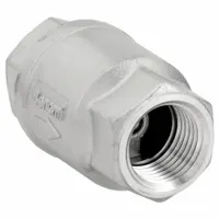 BONOMI Check Valve: Swing, Inline Valve Body, 1/2 in Pipe Size, FNPT x FNPT, 316 Stainless Steel (MPN S800-1/2")