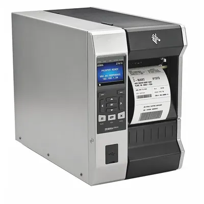 ZEBRA Industrial Printer: ZT600, 4.09 in Max. Print Wd, 14 in/sec - Up to 5,000 Labels per Day