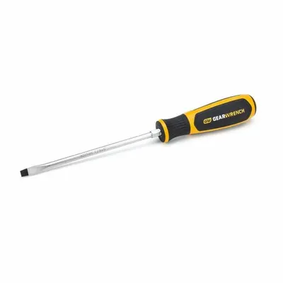 GEARWRENCH Screwdriver: Professional, 1/4 in Tip Size, Long Lg, 10 1/2 in Overall Lg - General Purpose Slotted Screwdrivers