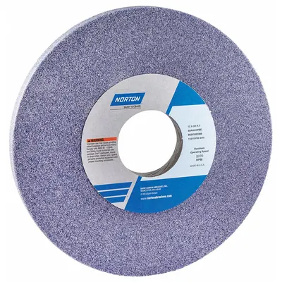 NORTON Straight Grinding Wheel: Type 1, 12" x 3/4" x 3" - Grinding Wheels for Moderate-to-Heavy Grinding of Tool Steels