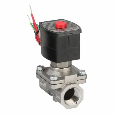 REDHAT Solenoid Valve: 2-Way, Normally Open, 3/4 in Pipe Size, 110V AC/120V AC - 2-Way/2-Position, Normally Open Solenoid Valves