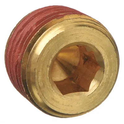 PARKER Plug: Hex Drive Cored Plug, 3/4 in, NPT Threaded, 1,000 psi, 5/8 in Lg - Threaded High-Pressure Pipe Fittings with Sealant