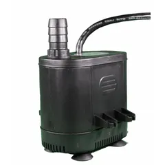Plastic replacement pump for portable evaporative coolers. Circulates water from the reservoir to the cooling pads to support the evaporation process. Compatible with Hessaire MC92V model.