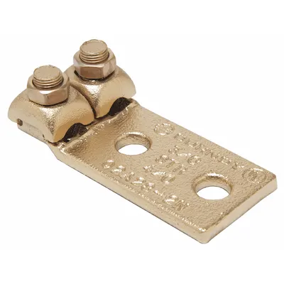 BURNDY Wire Connector: 250 kcmil – 350 kcmil Wire Sizes, 1/2 in Stud Size - Straight Mechanical Lugs
