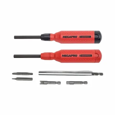 MEGAPRO Multi-bit Screwdriver: Security Hex/Security Torx/Spanner/Torq-Set/Tri-Wing Tip - Security Multi-Bit Screwdrivers
