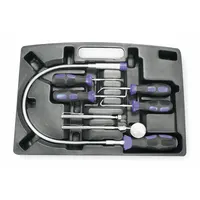 WESTWARD Inspection and Retrieval Kit: 7 Pieces, Glass Mirror, Telescoping Shaft, Flex