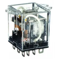OMRON Flange Mount Relay: Surface (Top Flange) Mounted, 10 A Current Rating, 24V DC, 3PDT (MPN LY3F-DC24)