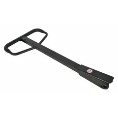 This handle body is a replacement part for Dayton pallet jacks, specifically designed for model 4YX97. Constructed with rubber and steel in a black finish, it controls the lifting and lowering functions of the pallet jack. Suitable for use in warehouse and industrial material handling applications.