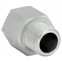 PARKER Metal Pipe Straight: Straight, Steel, 1/4 in x 1/4 in, 6,000 psi (MPN 1/4 FG-S)