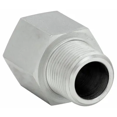 PARKER Metal Pipe Straight: Straight, Steel, 1/4 in x 1/4 in - Hydraulic Threaded Extreme-Pressure Pipe Fittings