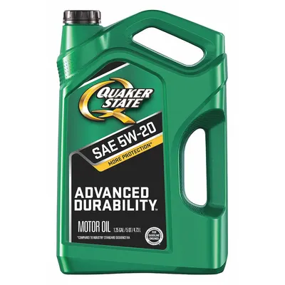 QUAKER STATE Engine Oil: Conventional, 5 qt Size, Bottle, 5W-20 - Gasoline Engine Oil