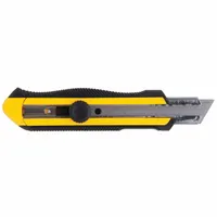 STANLEY Snap-Off Utility Knife: 7 in Overall Lg, Rubberized, 7 Segments, 0 Blades Stored, Black (MPN 10-425)