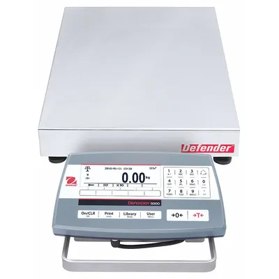 OHAUS Industrial Bench Scale: 12 in x 12 in, Not IP Rated, Front-Mounted - Bench Scales with Column-Mounted Indicator