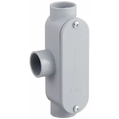 CANTEX Conduit Outlet Body: T Body, 2 1/2 in Hub Size, 198 cu in Body Capacity - T - Tee Type