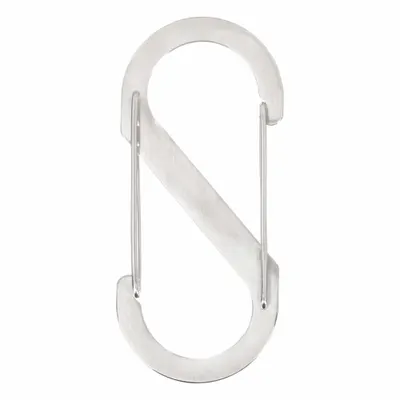 NITE IZE Double Carabiner: 100 lb Working Load Limit, Wire Gate - Load Rated S-Hook Double Snap Hooks