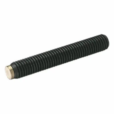JW WINCO Set Screw with Brass Tip: Steel, Black Oxide, Brass Tip, #10-24 Thread Size - Non-Marring Half Dog Point Set Screws
