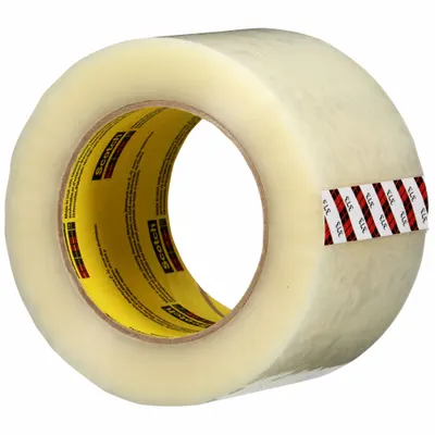 SCOTCH Carton Sealing Tape: 2.5 mil Tape Thick, 2 7/8 in x 109 3/8 yd, Clear - Hot Melt Packing Tape for Recycled Boxes