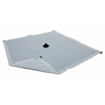OEM Leak Diverter Tarp: 5 ft Lg, 5 ft Wd, Polyethylene, White - Under the Ceiling Leak Diverters