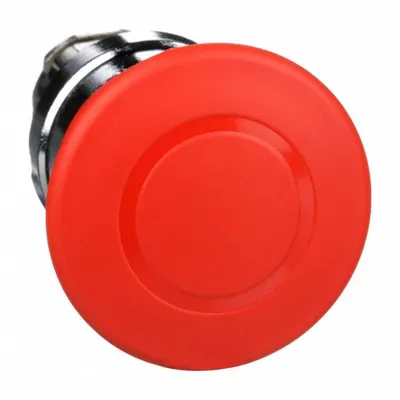 SCHNEIDER Emergency Stop Push Button: Red, 22 mm Mounting Size, Metallic - Mushroom-Head Push-Button Operators