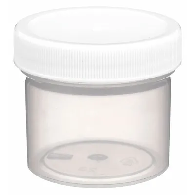 QORPAK Laboratory Jar: Polypropylene, Polypropylene, 8.1 fl oz, 89 mm Body Dia - Polypropylene Lab Jars