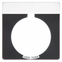Legend Plate: 30 mm Panel Mounting Size, Square, 1 3/4 in Overall Ht x 1 3/4 in Overall Wd (MPN 10250TS36)