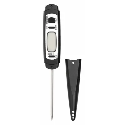 TAYLOR Pocket Test Thermometer: Temp Test, LCD, 4 in Overall Lg, 3/4 in Dia - Digital Thermometers for Food
