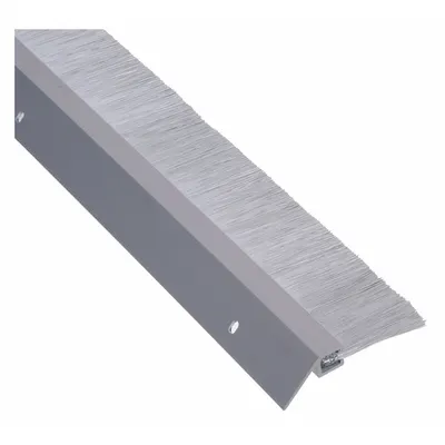 NATIONAL GUARD Door Weatherstripping: Brush Insert, 8 ft Lg, 3 1/4 in Wd - Metal Leaf Weatherstripping