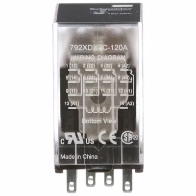 SCHNEIDER General Purpose Relay: Socket Mounted, 3 A Current Rating, 120V AC, 4PDT - Socket-Mounted Relays