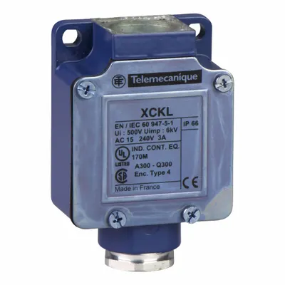 TELEMECANIQUE SENSORS Limit Switch Body: EN50047 Body, 2 Mounting Holes, 1NO/1NC - Body & Receptacle Assemblies for Limit Switches
