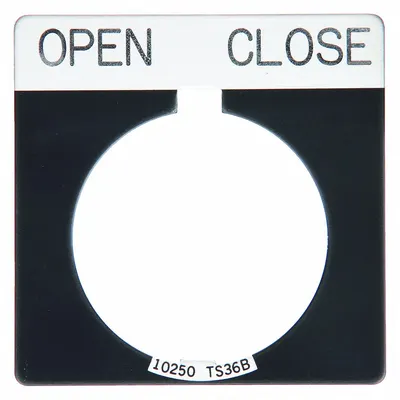 EATON Legend Plate: 30 mm Panel Mounting Size, Square - Push-Button Rings & Plates