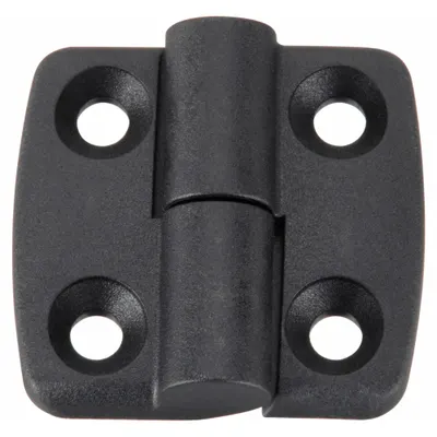 FATH INC. Lift Off Hinge: 48 mm x 52 mm, 25 Series, For 6 mm Slot Wd, Black, Polyamide - Captive Lift-Off Hinges