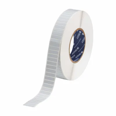 BRADY Pre-Cut Label Stock Roll: 1/4 in x 1 in, 1 13/64 in x 1/4 in, Polyimide - Brady Precut Label Rolls