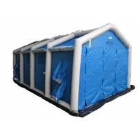FSI Decontamination Shower: 3 Stations, 12 Spray Heads, Enclosed, Inflatable, 9 ft x 13 ft x 20 ft (MPN DAT3060S)