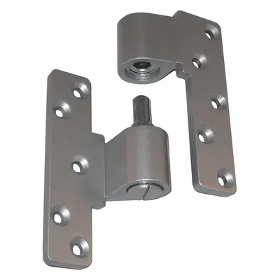 KABA ILCO Pivot Hinge: Aluminum, 5 in Leaf Ht - Full Surface-Mount Pivot Hinges