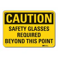 Caution Sign: Plastic, Mounting Holes Sign Mounting, 7 in x 10 in Nominal Sign Size, 0.055 in Thick (MPN LCU3-0382-NP_10x7)