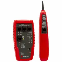 TRIPLETT Cable Tester: Base Model, TVR10G, Network, CAT3/CAT4/CAT5/CAT5e/CAT6/CAT6A/Twisted Pr, RJ45