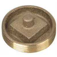 OATEY Plug: Slot Drive Plug, 1 1/2 in, NPT Threaded, Brass (MPN 42740)