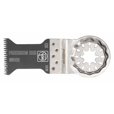 FEIN Oscillating Tool Blade: 2 in Blade Wd, 3 13/16 in Overall Lg, Precision Cutting - Starlock Mounted Blades