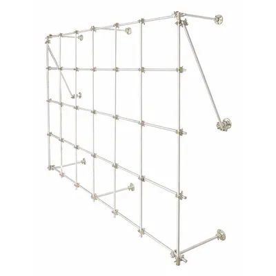 OHAUS Steel Lab Frame: Aluminum, 1 in Rod Dia, 12 in Overall Lg, 6 ft Overall Wd - Lab Frames