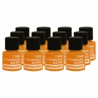 This A/C dye refill kit includes twelve 0.25 oz bottles of dye formulated for universal/ester oils. Compatible with R-1234yf and R-134a refrigerants, it is used for leak detection in automotive air conditioning systems