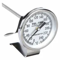 TEL-TRU Laboratory Dial Thermometer: 250°C, +/- 1% Accuracy, 12 in Stem Lg, Celsius (MPN GT100R-12/16121279)