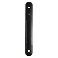 This wall-mount plastic receiver secures the belt end of a retractable belt barrier system. With a 6-inch overall height and black finish, it is used for crowd control, queue management, and safety delineation in public and commercial spaces