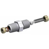 JACO Check Valves: Ball, Inline Valve Body, PVDF, 3/8 in Pipe Size, MNPT x MNPT, Horizontal, 5 PK (MPN CV-6-K-T/H)
