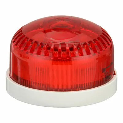 FEDERAL SIGNAL Beacon Warning Sounder Light: 120 to 240V AC/12 to 24V AC/DC - Tone Alarms with Multimode Light