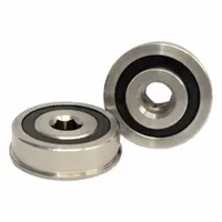 Single-row (1 PR) conveyor roller bearing with 1.78 in outer diameter and 1 7/8 in flange outside diameter. Designed for 1.9 in (16 Gauge) schedule pipe, supporting radial loads up to 1,143 lb. Used in material handling systems to support rotating axles in conveyor rollers