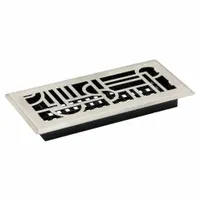 Floor Register: Floor, 11 1/2 in H, 5 1/2 in W, Decorative, Brushed, Nickel, Steel Grille, One-Way (MPN ADH410-NKL)