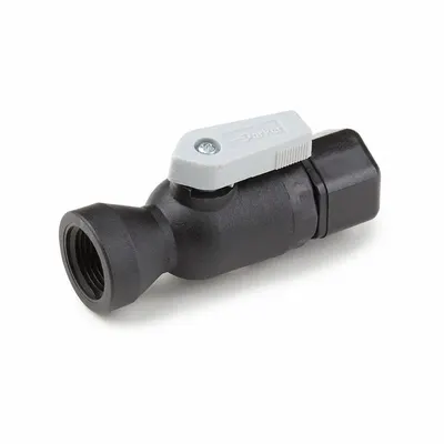 Parker Manual Two-Way Ball Valve: 1/2 in, Polypropylene, Straight, Sweat x FNPT - NSF 51 Compliant Polypropylene Ball Valves