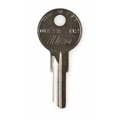 KABA ILCO Key Blank: Compatible with Hudson Locks, Key ID # Y12, 5 Pins, Brass - Office Furniture Key Blanks